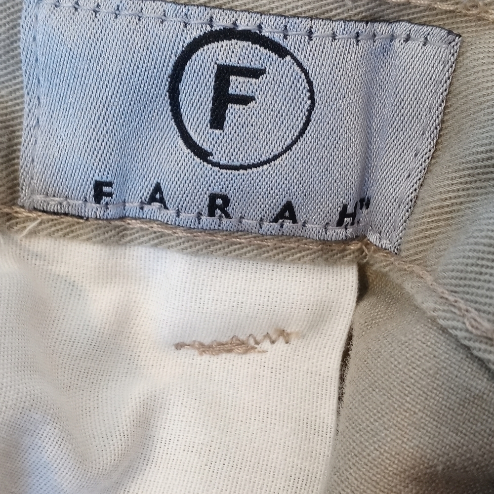 Farah Mens pleated dress pant 38x34 tan - Picture 4 of 5